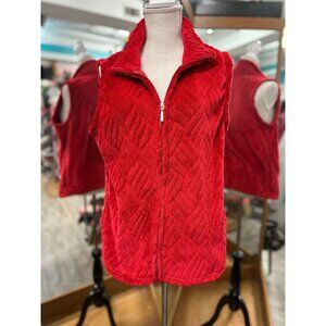 French Laundry Red Fleece Vest in L